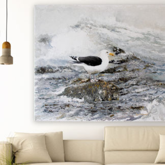 Oil painting Great black-backed gull, Nevala